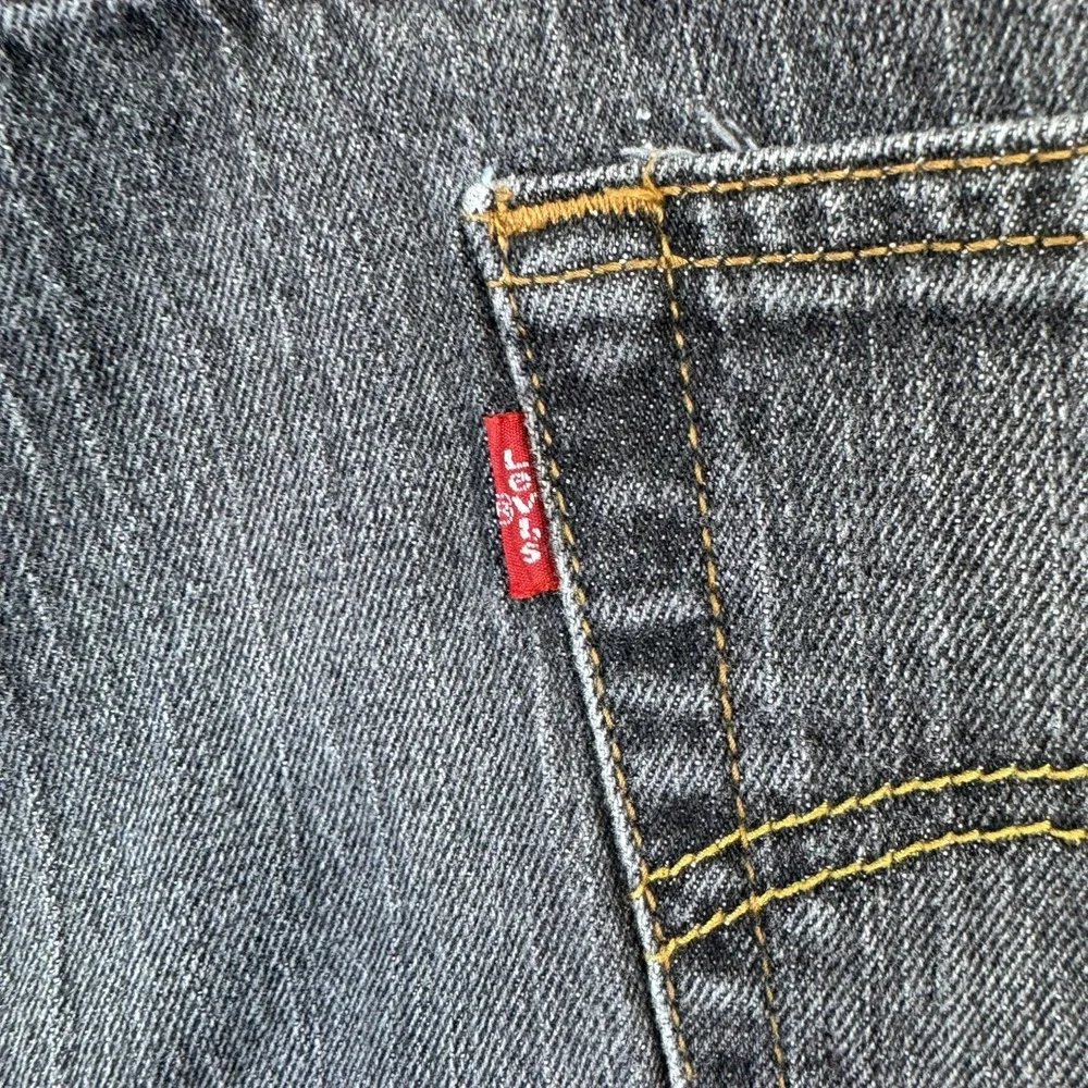 Levis‎ 559 Relaxed Straight Jeans Mens 42x30 Faded Black Gray Stretch Denim